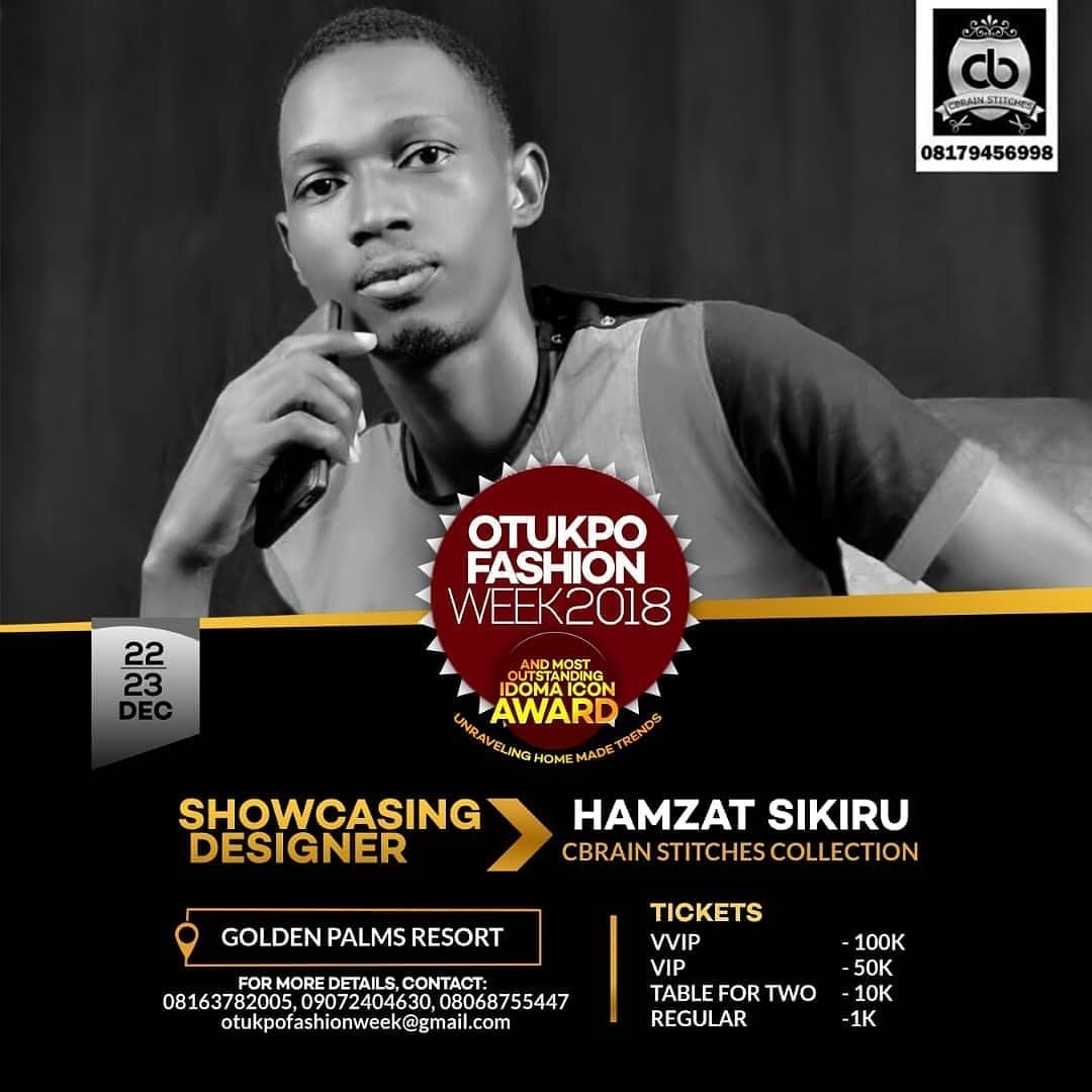 thereal_starkid's tweet photo. Meet the CEO CBRAIN STITCHES COLLECTION
One of the prestigious designers that will be showcased at the #OtukpoFaahionWeek2018 #WetrendEvents #wetrendit https://t.co/Bin1u1uxNg