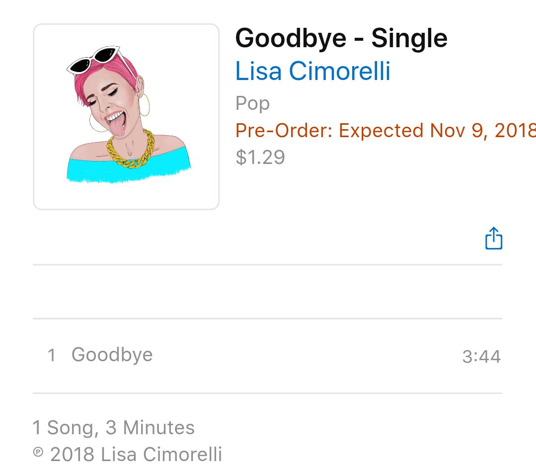 Lisa's new single is now up to pre-order and will be released on November 9th! 💖
itunes.apple.com/us/album/goodb…
