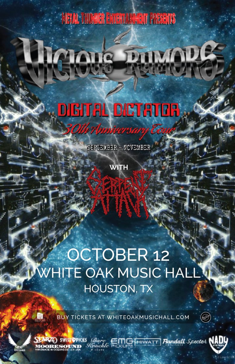 pfeltovich's tweet photo. Hangin' out @WhiteOakMH for the @viciousrumors #30thanniversary performance of #DigitalDictator @shrapnelrecords (1988) #GeoffThorpe #LarryHowe #CarlAlbert #MarkMcGee #DaveStarr #ViciousRumors #HEAVYMETAL #livemusic #Houston #HTown 😎 https://t.co/lGms1hlyFQ