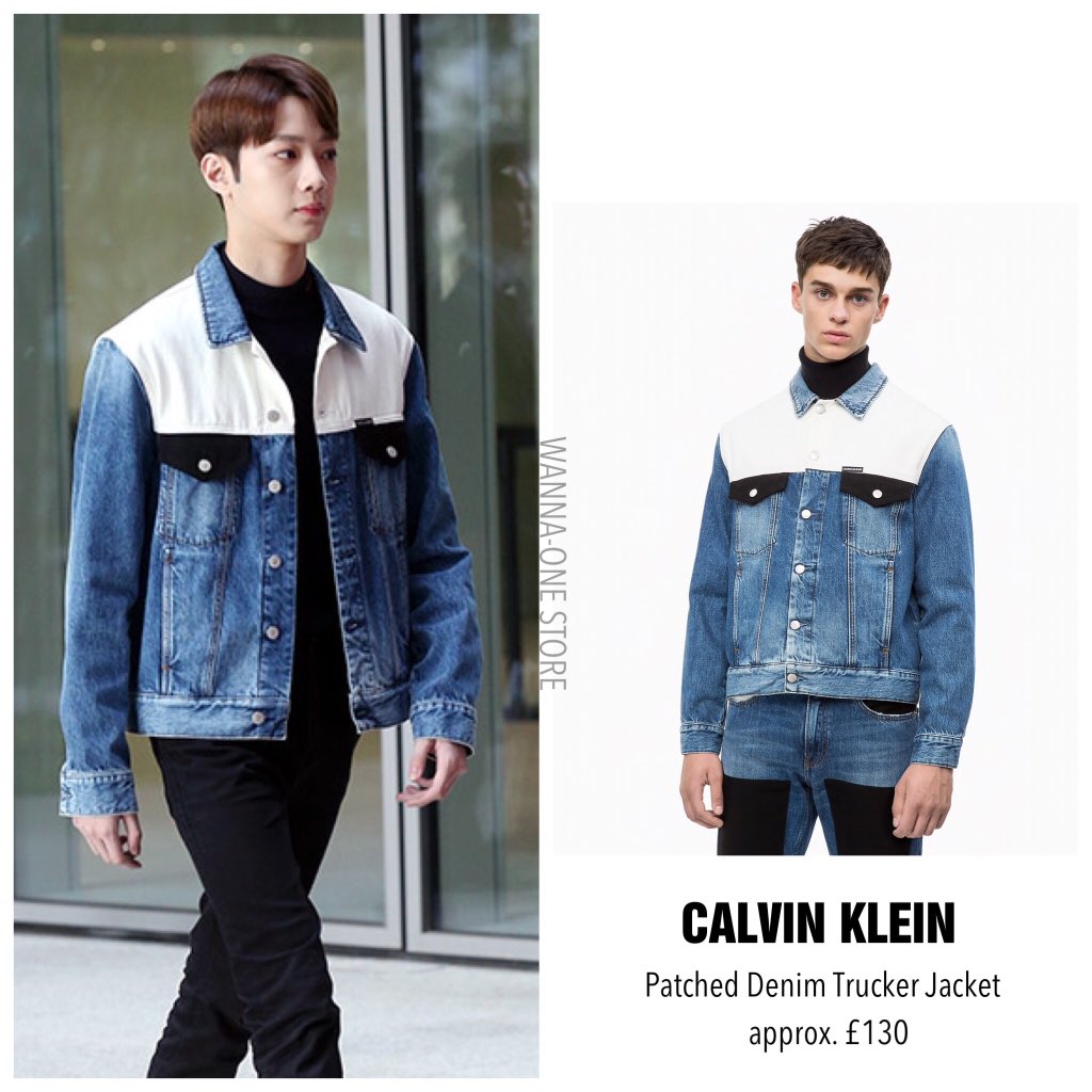 calvin klein patch denim jacket