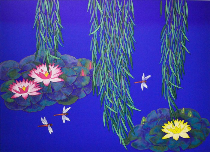 EstherHawdon's tweet photo. "Over the stream
pursuing its own shadow
a dragonfly"   Chiyo-ni
(image: Reiji Hiramatsu) https://t.co/eBqgfFcSWV