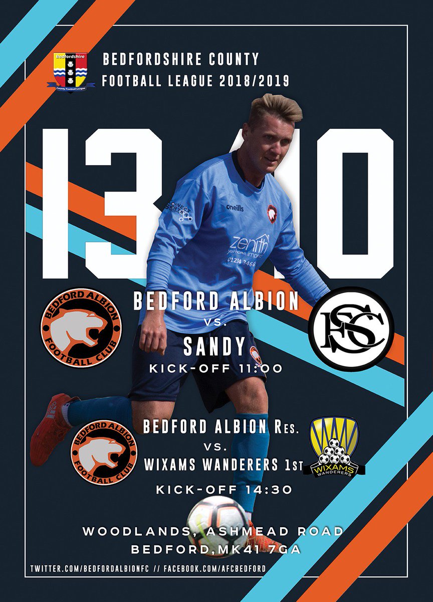 SamuilVld's tweet image. #groundhopday - @BedfordAlbionFC meets Sandy at Woodlands, 11am kick-off.  Food, drink, programme and more available! At 2:30pm Reserves meet @WixamsWanderers in the @bedscountylge Div3 Game of the Week. #NonLeagueDay2018 #supportyourlocalteam