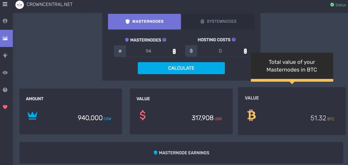CrownPlatform's tweet photo. One of the most helpful sites to monitor $CRW #masternode and #systemnode statistics is https://t.co/MtP7nC3b0G. A complex monitoring place built by long term Crown community members. 👍 https://t.co/rjBYPVYjSN