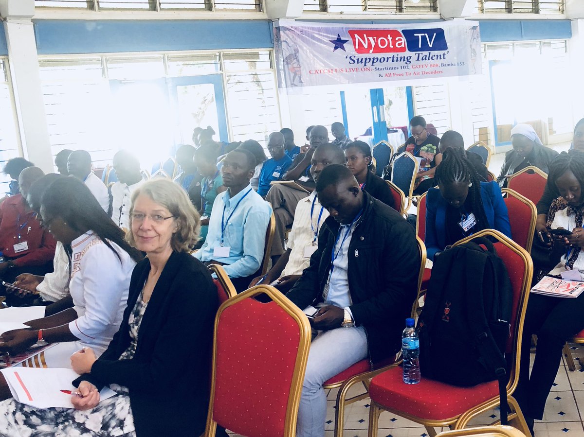 atienotieno's tweet photo. “As single media houses, we’re small and weak but together,we are strong 💪 and have a better bargaining power- that’s one loud message that we got from our partners” (paraphrased) - Jutta vom Hofe, @dw_akademie #LakeRegionMediaExpo2018 #LRME2018 @RoGGKenya @KisumuCountyKE @AMWIK https://t.co/CWdrugQeYK
