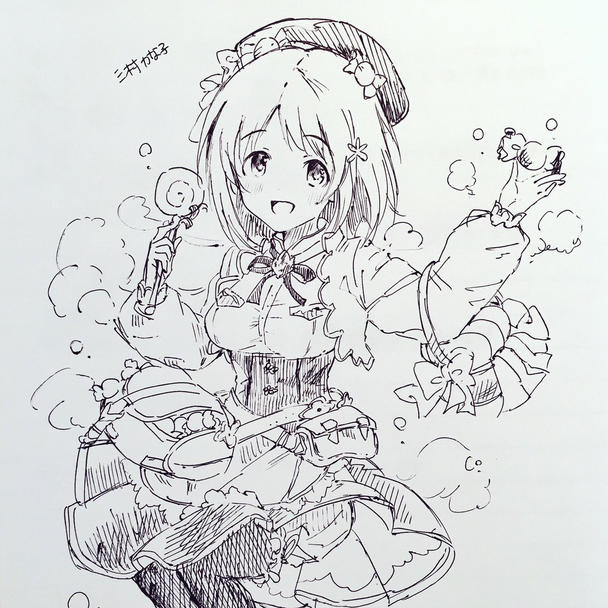 ボールペン一発描きの落書きかなこちゃん……?? 