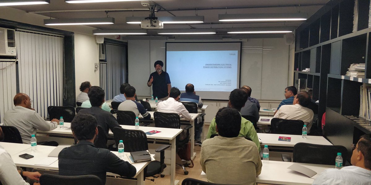 FairconUno's tweet photo. Mr. Devindra Singh, Faircon's Principal Consultant delivering a lecture on 'Understanding Electrical Power Distribution Systems' for non-electrical engineers organized by ISHRAE Mumbai Chapter on 12th Oct 2018. 

#Faircon #FairconMEP #FairconUno #knowledge #Engineering https://t.co/a12mMpDAEi
