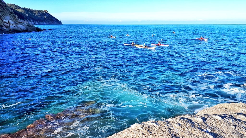viaggidelgenio's tweet photo. Canoeing along the rocky coasts of #Elba island takes you where the sky touches the sea while natural beauty is all around you #ATWS18 #TuscanyAdventureTimes #isoletoscane #activetraveltuscany https://t.co/TpjMb6ULq2