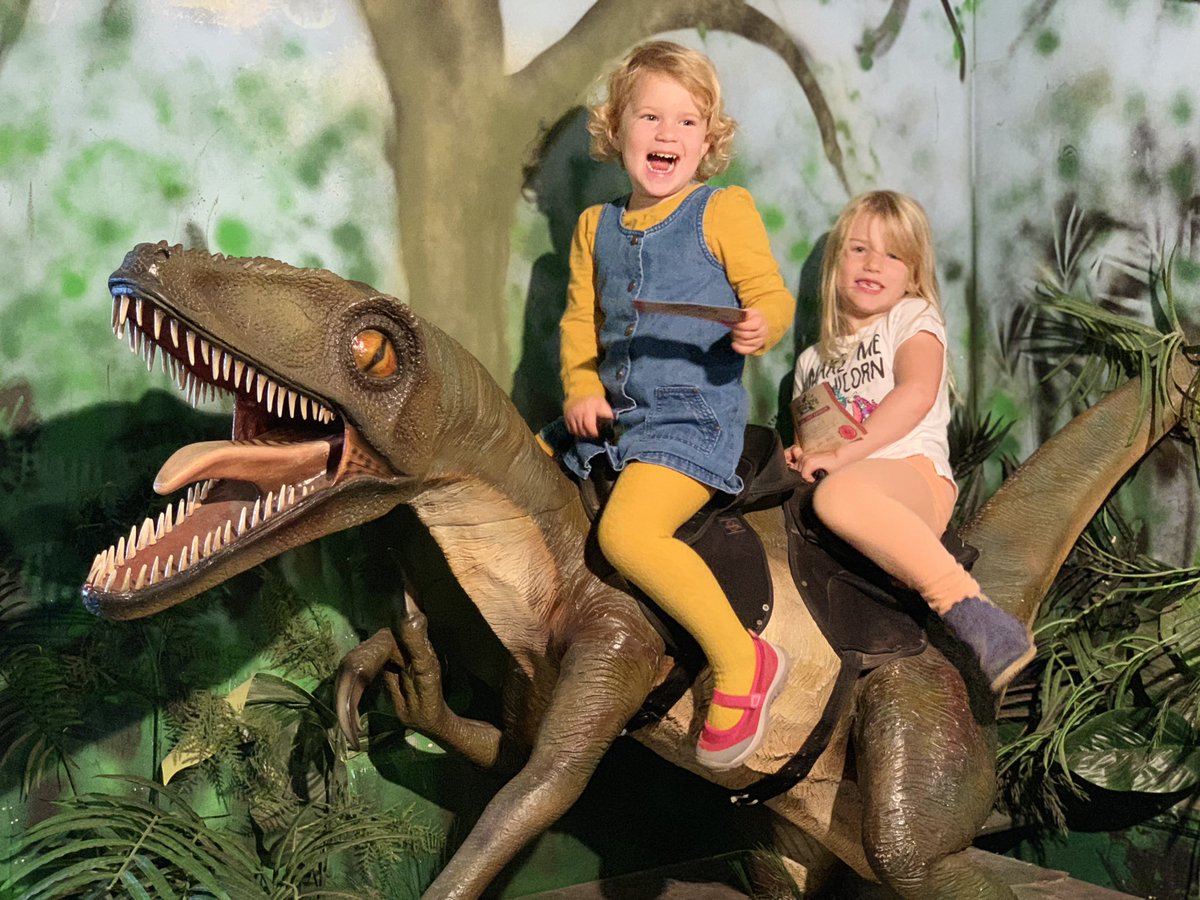 TinBoxTraveller's tweet photo. Rawsome! It was forecast to be wet today so we headed to #Torquay for an indoor family attraction: Dinosaur World. This is a fun small attraction with loads of facts and where everyone is hands on. Tot and Baby were fully committed to their dino hunter roles #VisitDevon #ukftb https://t.co/9JLi73gWmd