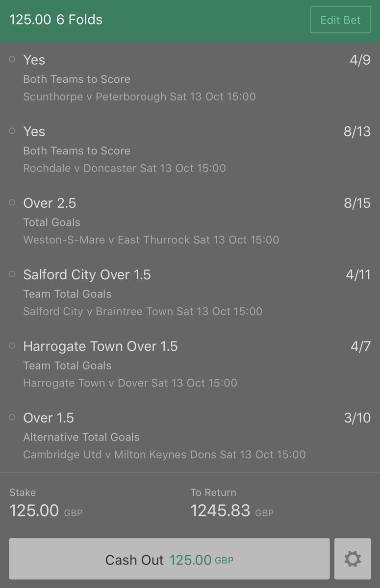 CFootyTips's tweet photo. #TeamAcca! 💰🔥☑️
2 picks from @AccurateInplays
2 picks from @IP_footytips
2 picks from @soccerlocktips
Currently pays 9/1! 👀
Hit LIKE ♥️ once on!
(I do not suggest to follow my stake) https://t.co/UU8xBcEtrh