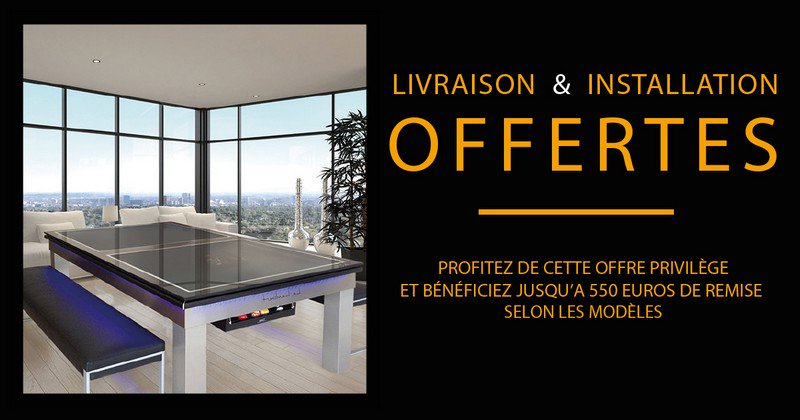 [#PROMO] - Pour toute commande passée avant le 16/11/18 sur la gamme #billard prestige, livraison et installation offertes (jusqu'à 550 € de #remise immédiate) !  Profitez-en dès maintenant sur bit.ly/2IRD2Hk (Offre valable uniquement en magasin).