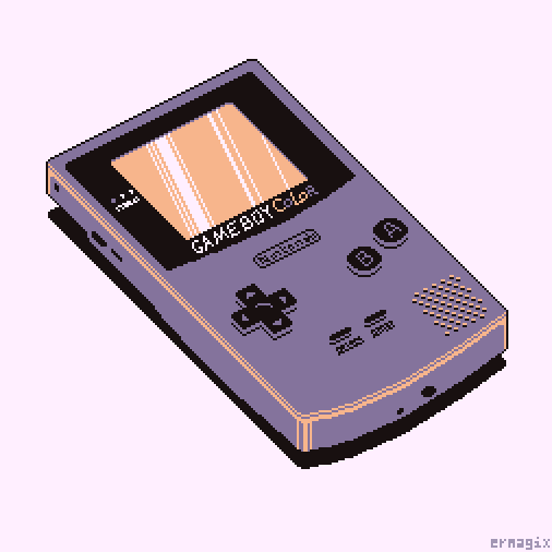 game boy color in pixel art