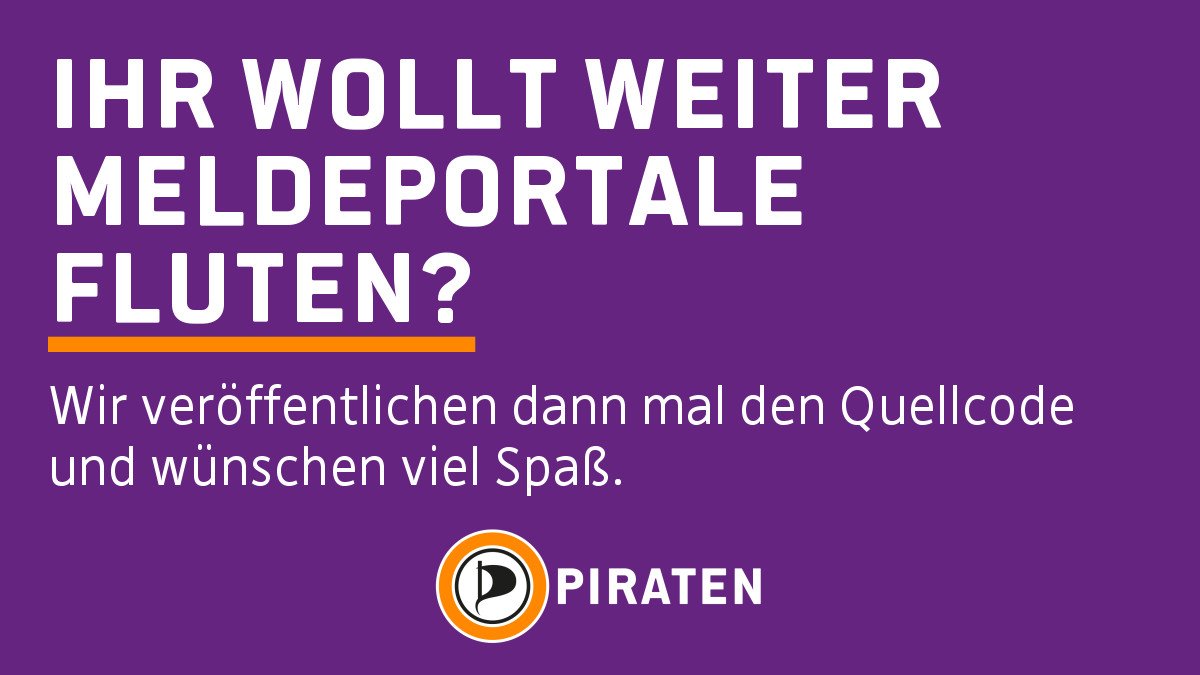 Wir geben jetzt unser Kaperportal in die Hände des Schwarms. Hiermit könnt ihr selber weitermachen:
github.com/PiratenparteiB…
#Piraten #meinabgeordneterhetzt