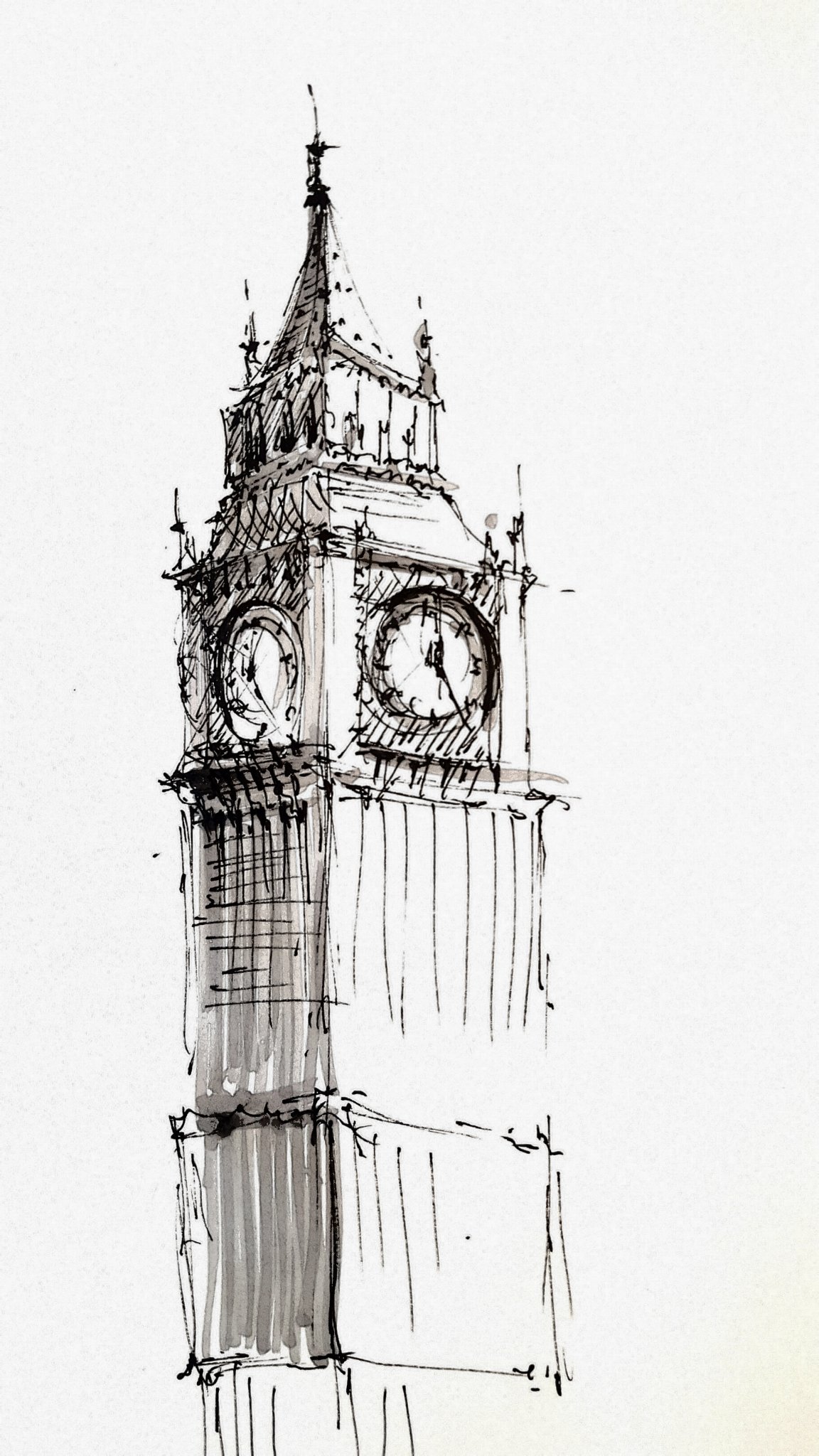 Big Ben Drawing - How To Draw Big Ben Step By Step