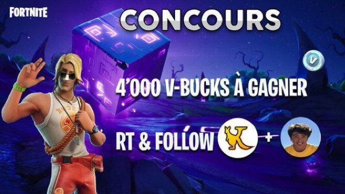 🎁 New #CONCOURS #GIVEAWAY #FORTNITE 🎁 🔥4’000 V-BUCKS sur #Fortnite⁠ ⁠⁠à gagner🔥 1️⃣ Suivre @Inoxtag et @KangouRo1 2️⃣ #RT le post 3️⃣ Mentionne un(e) ami(e) 🍀Tirage le 21 octobre 2018 à 21h🍀