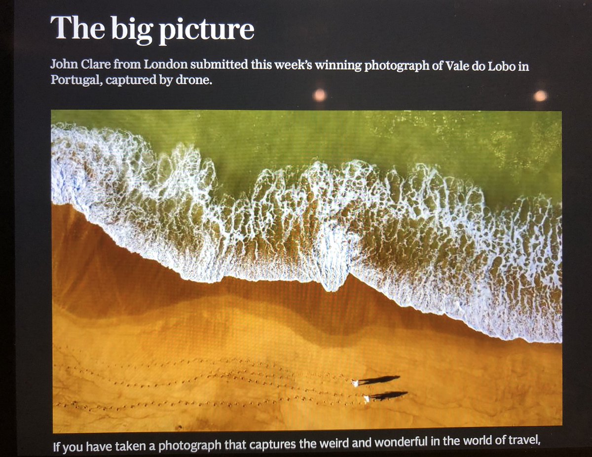 My #dronephotography shot from Portugal has won the @dailytelegraph Big Picture competition. #fromwhereidrone #dronestagram #DroneFlight #valedolobo #beach @maxinemawhinney