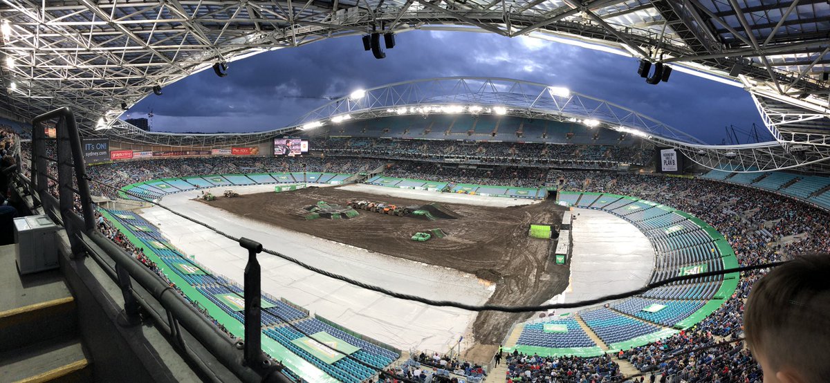 Caffers494's tweet photo. Monster Jam at ANZ stadium https://t.co/5xg5US2sHc