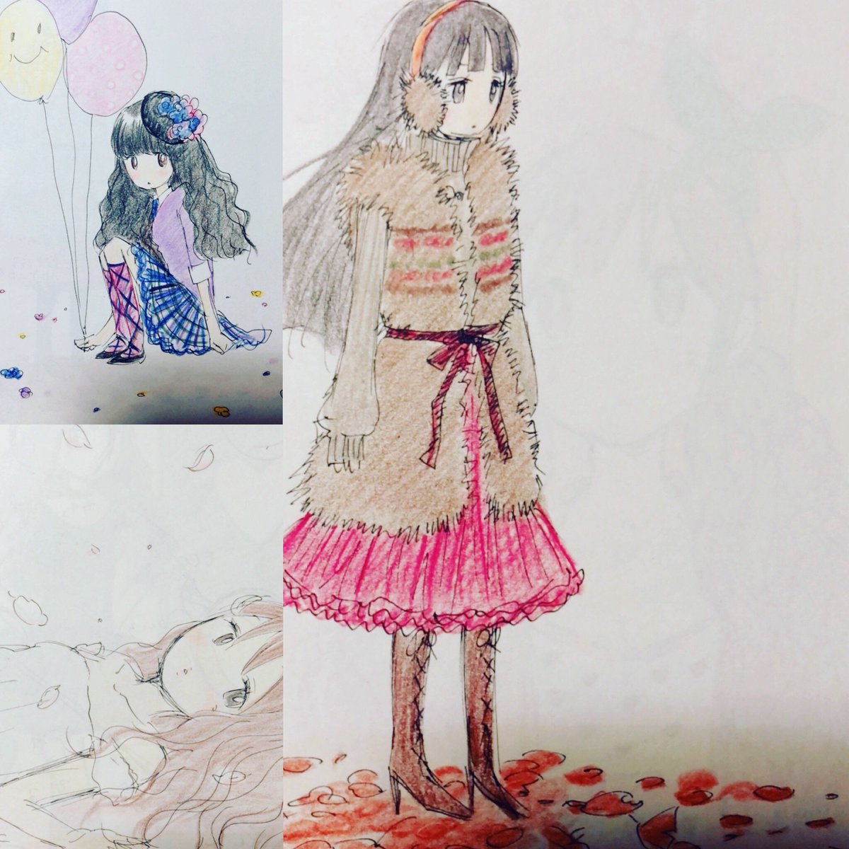 井上麻里奈 連載の時のデザイン案 言葉じゃうまく伝えられないと思って毎回絵を描いて担当さんに送ってたなぁ