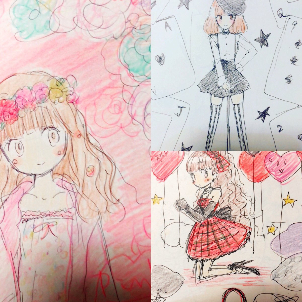 井上麻里奈 連載の時のデザイン案 言葉じゃうまく伝えられないと思って毎回絵を描いて担当さんに送ってたなぁ