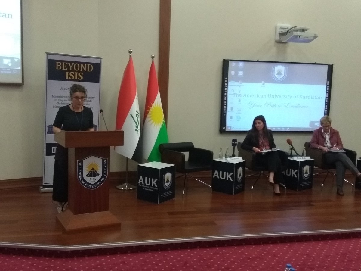 OfficialAuk's tweet photo. Dr. Arzu Yilmaz starts her presentation on #Shingal as a focus of political conflict and rivalry after 2014.
#BeyondISIS #TwitterKurds #EU https://t.co/Z5EcfY31q5