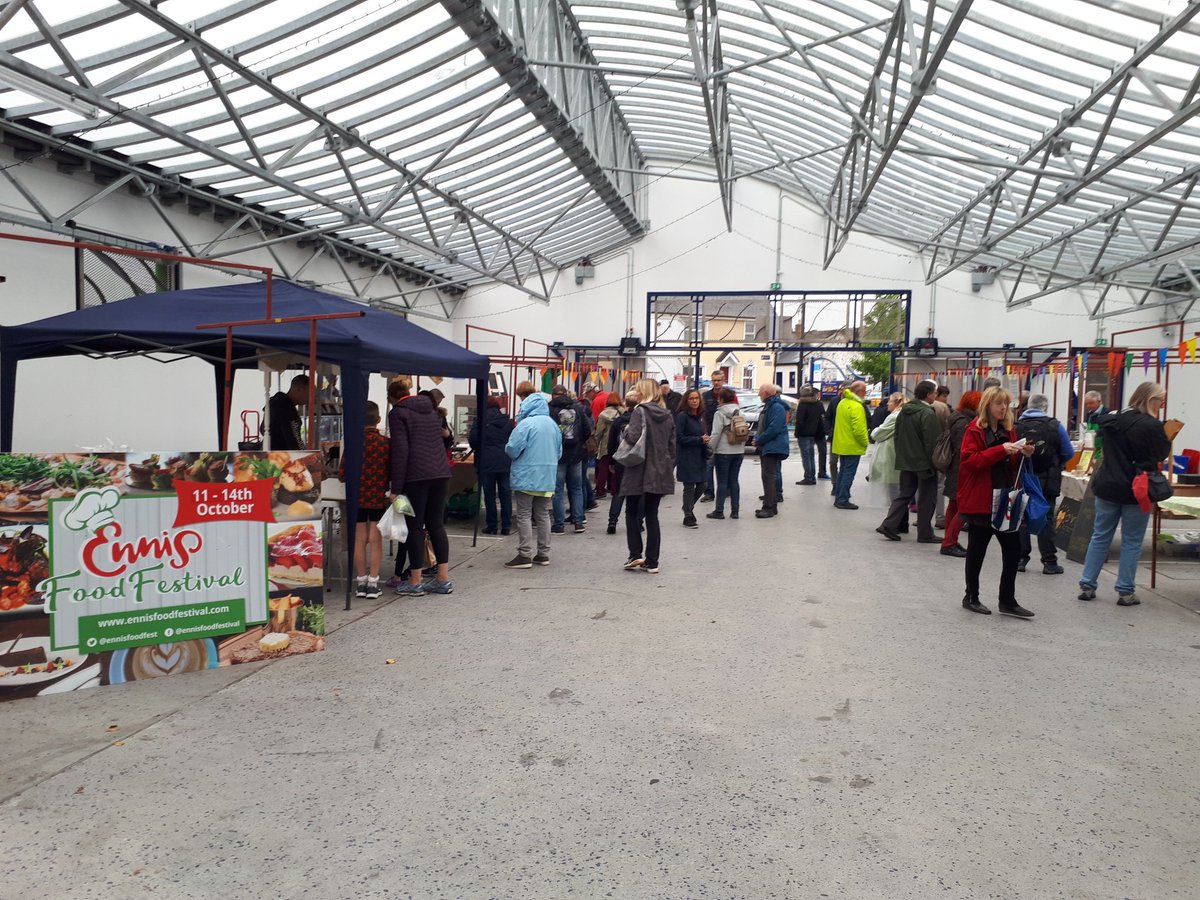 It's getting busy at  Local Artisan Food market in the Market Building- 11am to 3pm today! #EnnisFoodFestival #localfood #Ennis #Clare <a href="/MagicMayanchoc/">MagicMayan Chocolate</a> <a href="/Meerespuddings/">meeres pork products</a> <a href="/InaghFreeRFarm/">Inagh FreeRange Farm</a> <a href="/StTolaCheese/">St Tola Goat Cheese</a> <a href="/moyhillfarm/">moy hill csa farm</a> <a href="/MartinsMustard/">Martin's Mustards</a>
