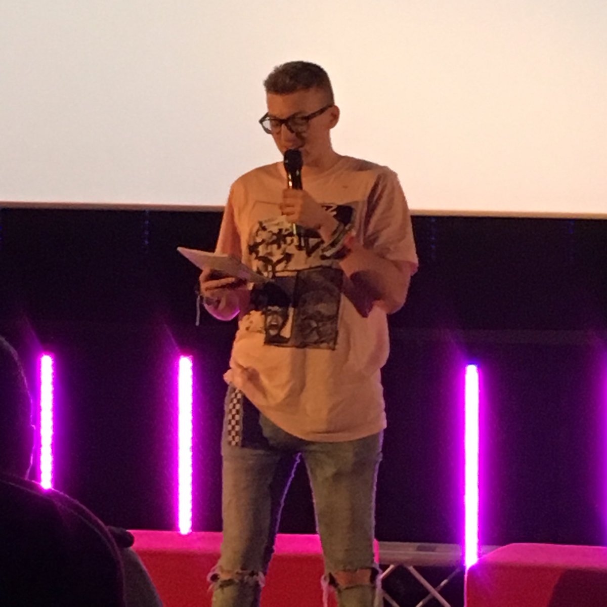 PrideCymru's tweet photo. Thankyou @hisforharri for sharing your story with us #PCYF18 https://t.co/4kzuc8mduV