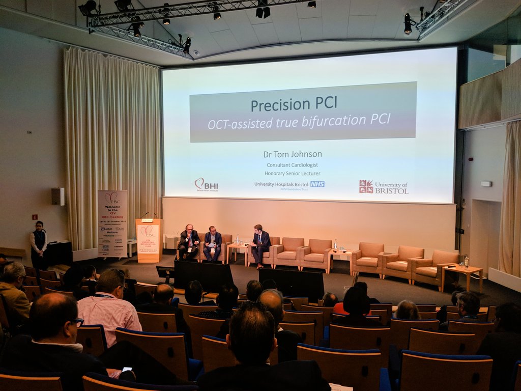 SSinSF's tweet photo. A great discussion-based session today at #EBC2018 on the benefits of OCT in bifurcated lesions with @twj1974 & @azeemlatib #CardioTwitter #ImageFirst #WaronCalcium https://t.co/KLZY1vUNVe