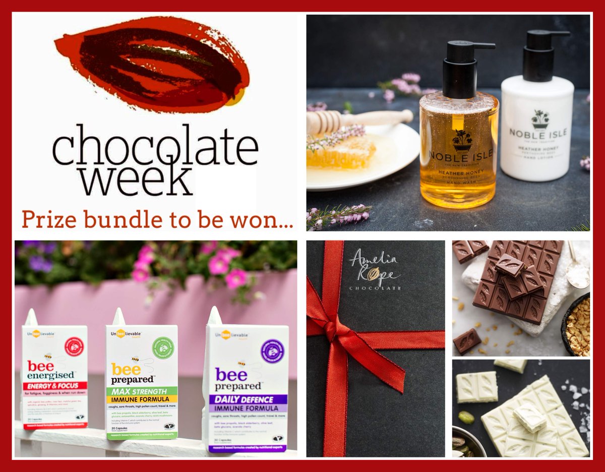 WIN a £150 stash of wellbeing &amp; wellness goodies to help us celebrate #ChocolateWeek! 🍫

To enter just follow us, @ameliarope &amp; RETWEET! 

Tag a friend below for an extra entry.

More deets: unbeelievablehealthltd.createsend1.com/t/ViewEmail/j/… #chocolateweek2018 #fitfamuk #chocolateweekuk #chocolate