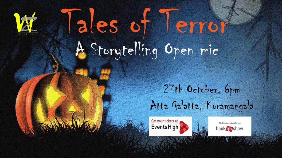 WordZoned's tweet photo. A horror storytelling event to celebrate Halloween! This is going to be fun.
Ticket link: https://t.co/LcjGOI5pu7
#storytelling #halloween #horror #wordzoned #NammaBengaluru https://t.co/QwcSckgApd