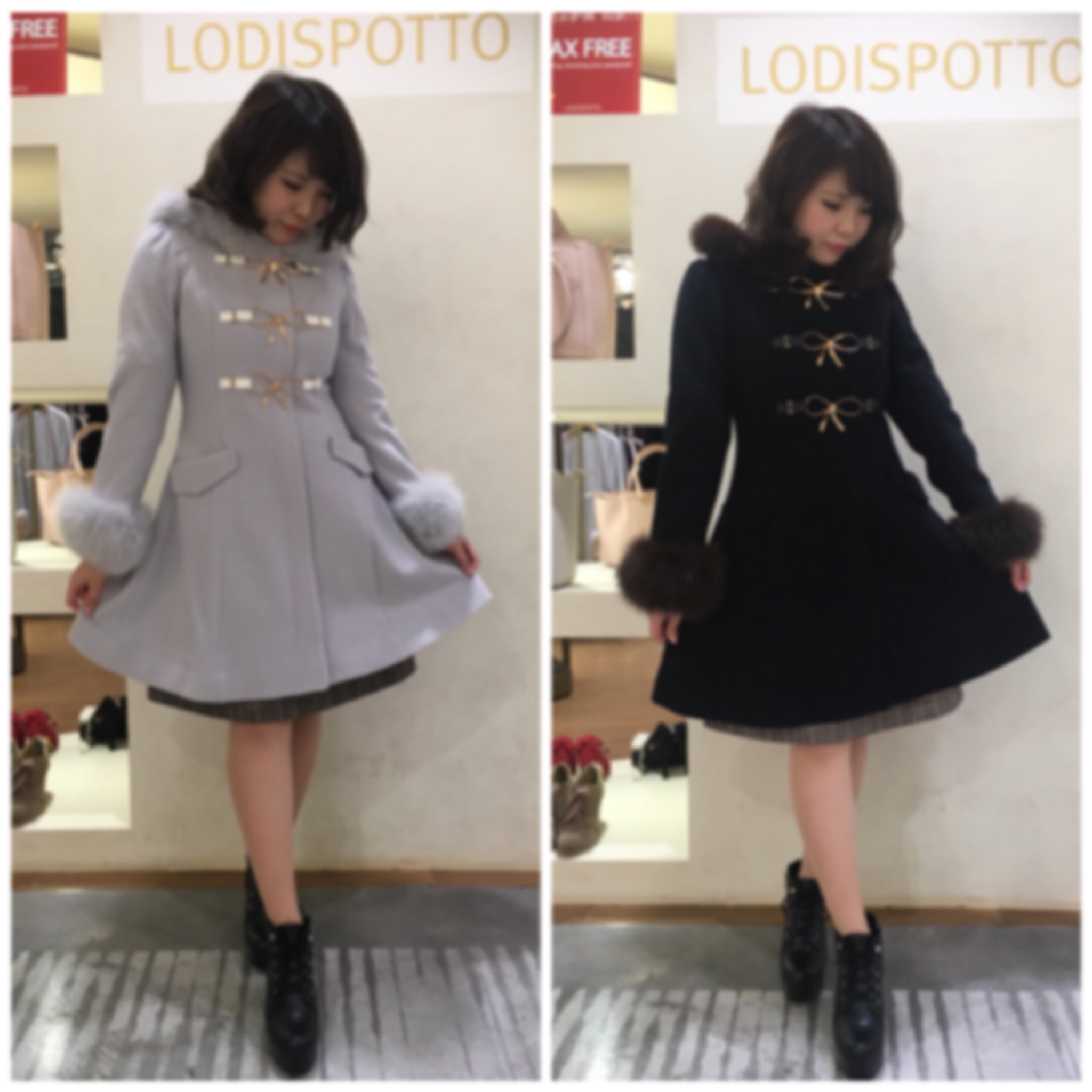 ロディスポット FOXファーリュバンプリンセスダッフルロングコート