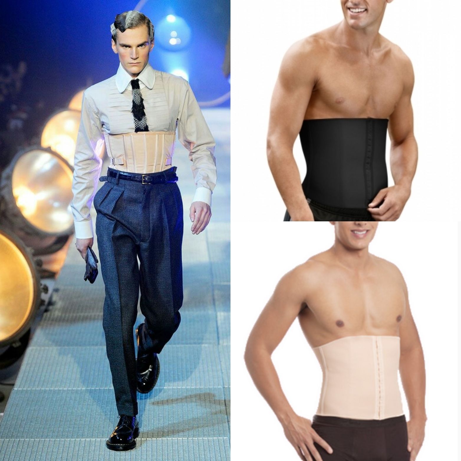 Mens top corset belt