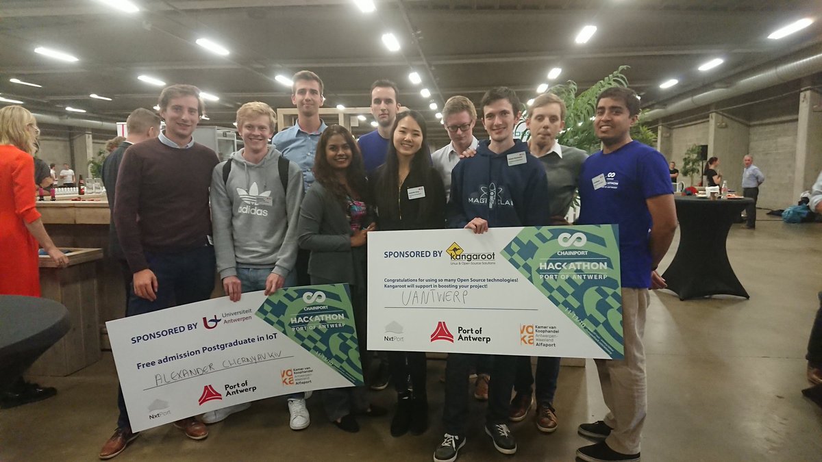 iMagineLab_be's tweet image. The final results of #chainporthack - Our team won the open source technology price of Kangaroot and our team member Aleksander won the student award with a free admission to the postgraduate program @PG_IoT
Congratulations!