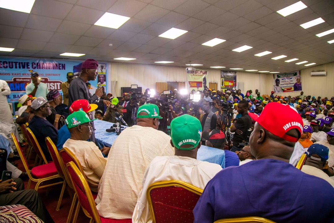 sanwoolulagos's tweet photo. Thanks for having us, Lagos East Senatorial District. We have listened and we will not disappoint you. Together we shall make Lagos greater. #Lagos2019 #sanwoolu #SanwooluForGovernor https://t.co/PElOMFh5aQ