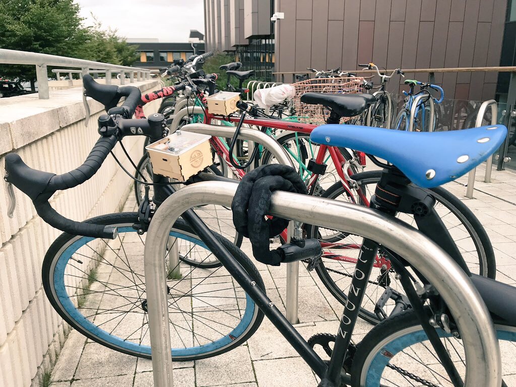 CambikeSensor's tweet photo. A big thank you goes out to all our supporters and volunteers for using the #CamBikeSensor. We’re grateful for your valuable feedback and keep working hard to get more devices on the streets. These two were spotted in front on @cebcambridge of @Cambridge_Uni. 🚲 https://t.co/exAfJ5viSJ