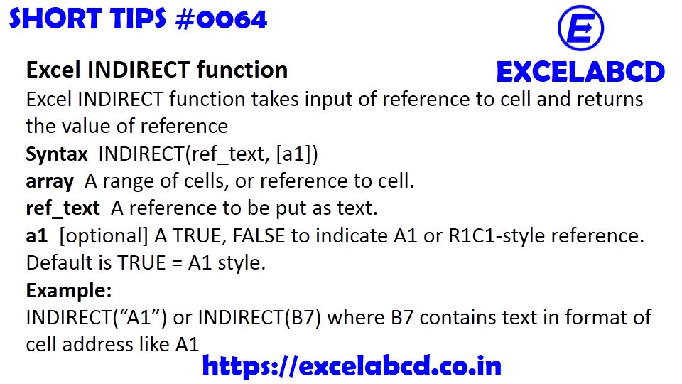 excelabcd's tweet image. #excel #exceltips #excelfunction