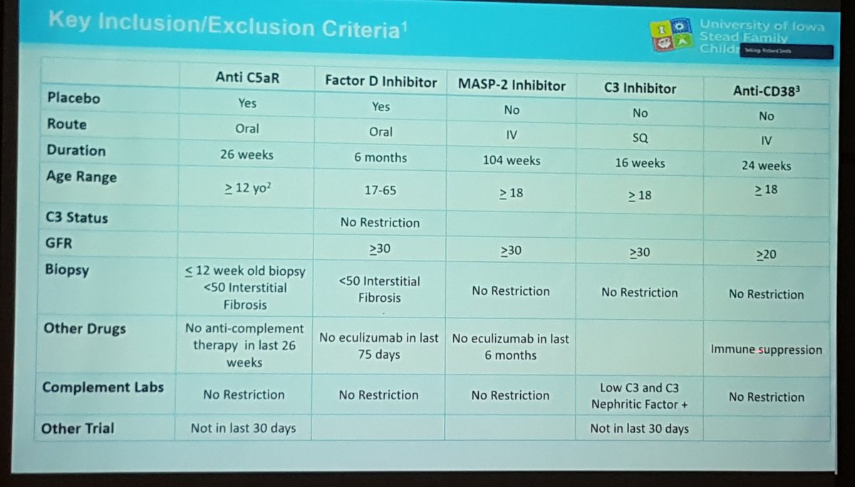 MORL_UIowa's tweet photo. Dr. Nester @uihealthcare provided resources for finding available #clinicaltrials for #C3G, explained how they are designed differently &amp; and how they target different parts of the #complement https://t.co/rahRMKXrPL