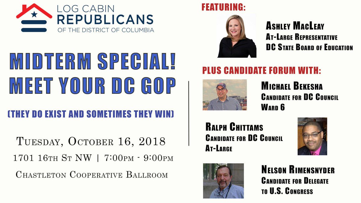Dc Log Cabin On Twitter Come Meet The Dcgop Candidates October
