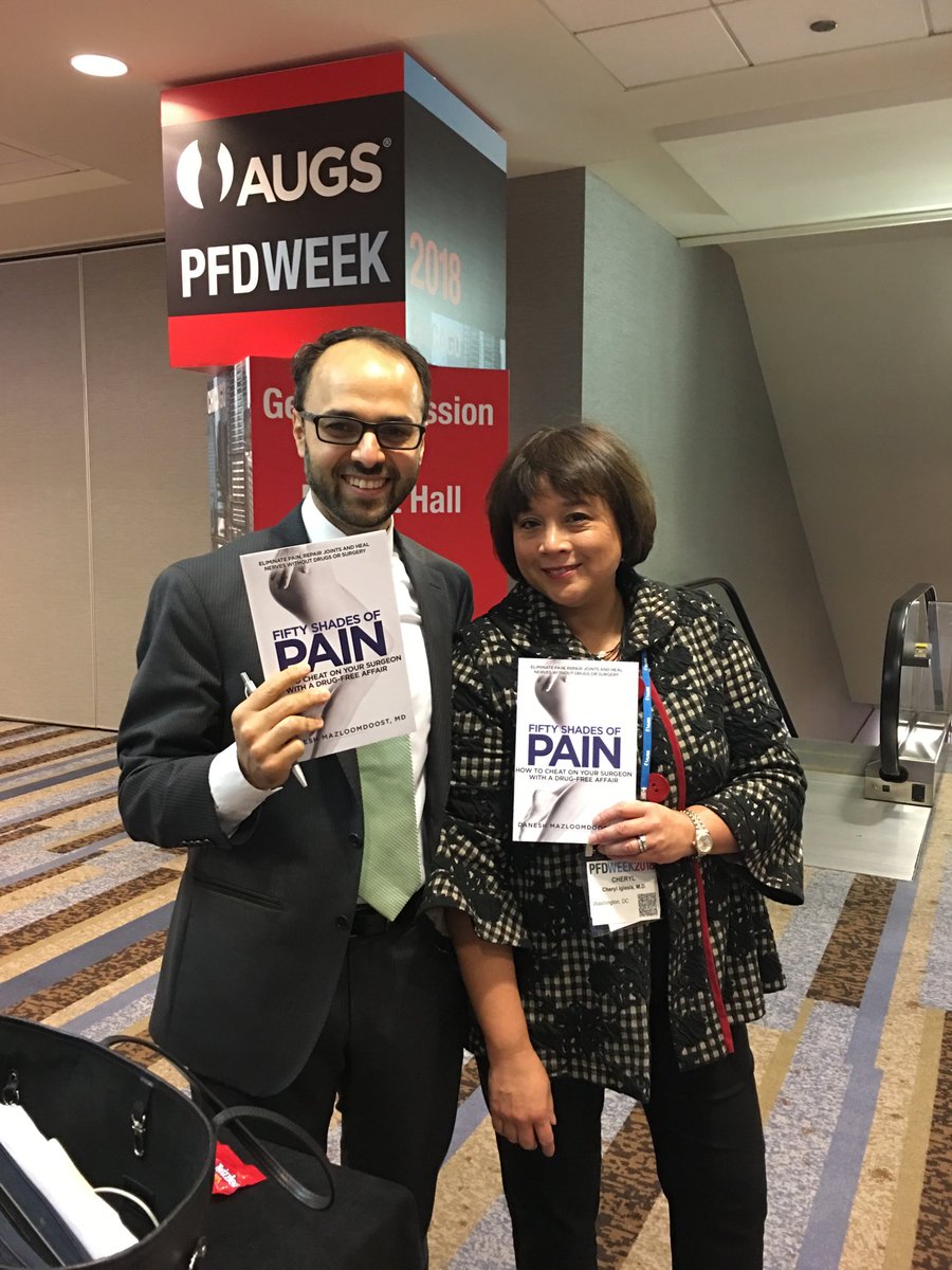 ⁦<a href="/daneshmd/">Danesh Mazloomdoost MD</a>⁩ presenting on opioid panel today  ⁦<a href="/FPMRS/">AUGS</a>⁩ #PFDWEEK18 and get your free autographed book from him! #fiftyshadesofpain