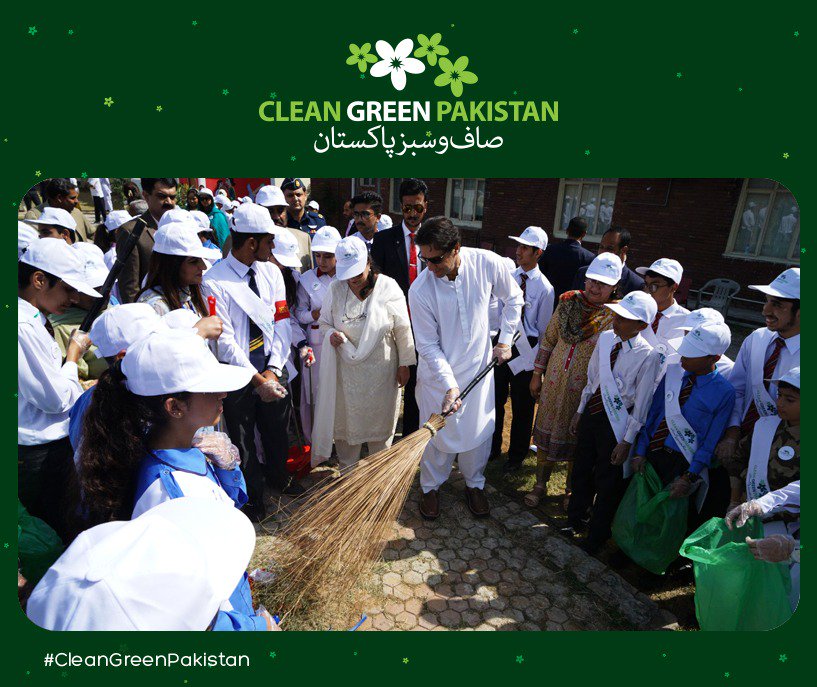 Today I launched our #CleanGreenPakistan campaign - a 4-pronged strategy for next 5 yrs: clean our air, our rivers, our land & make Pak green through tree plantation drive. I want all our nation to be involved, esp youth & children to lead from the front & change ppl's mindsets