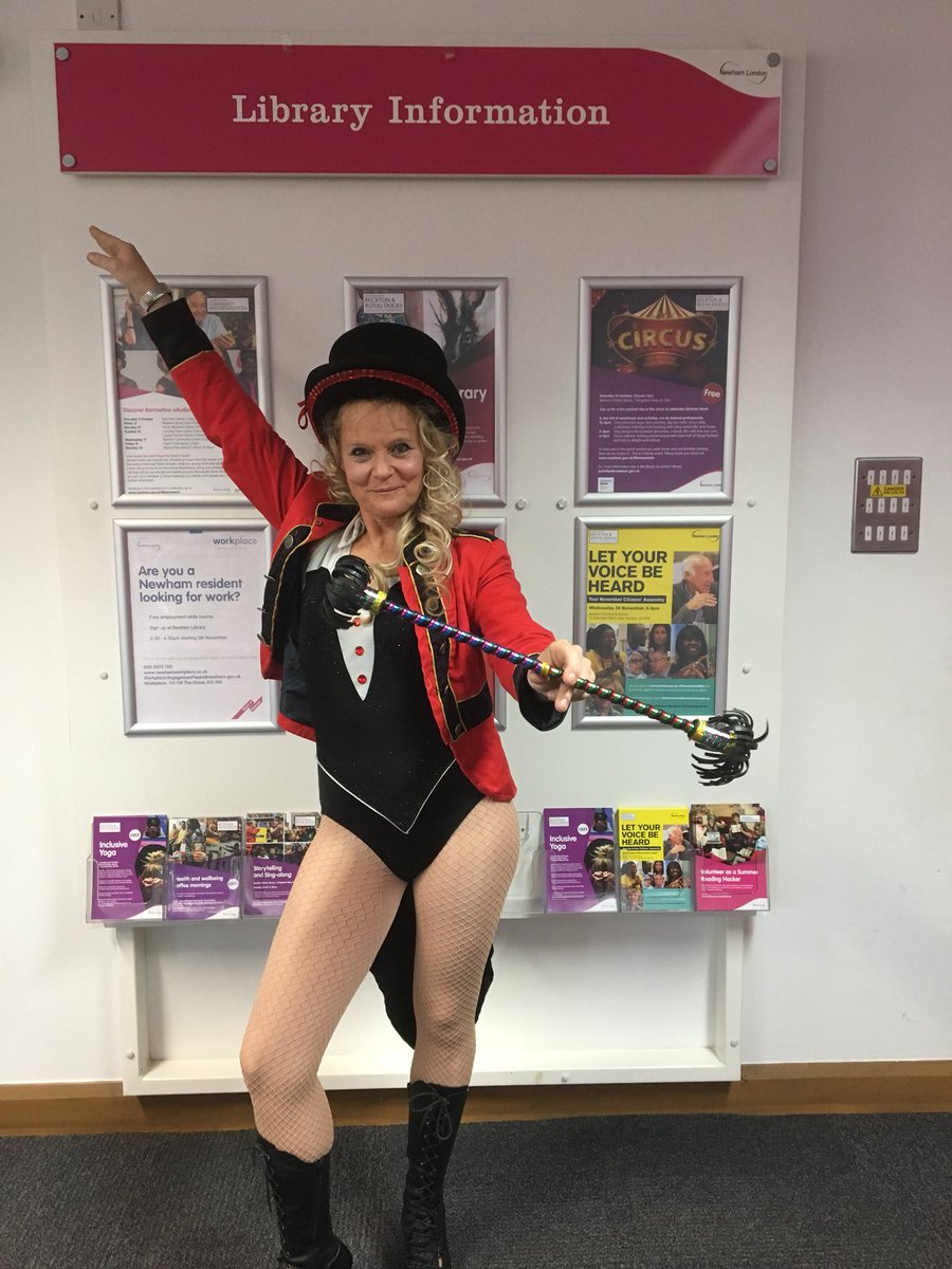 JamesAsser's tweet photo. It’s circus day all day at #Beckton Globe Library #BecktonLibrary https://t.co/TeV8HJZvDD