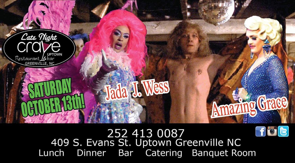 cravenights's tweet photo. TONIGHT at Crave! Jada J. Wess and Amazing Grace!  Shows at 11, 12 and 1! Come on down and party with us tonight!  Music starts at 10! https://t.co/2dhtoLNe7U