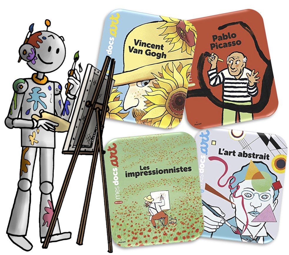 bout_de_gomme's tweet photo. Coup de coeur sur cette nouvelle collection : les artistes (ou les courants)  racontés aux petits par "Mes Docs Art" aux Editions Milan . j'adore ! Je vous détaille les 4 premiers livres de la collection. 
https://t.co/8nFUBonTSK https://t.co/E75mTzEypY