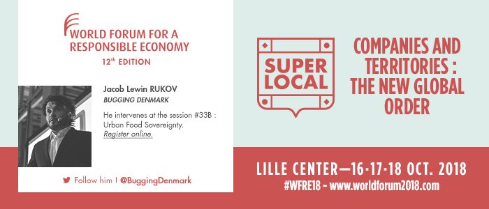 WorldForumEco's tweet image. Jacob Lewin RUKOV, Fondateur de @BuggingDenmark, première ferme danoise produisant des criquets comestibles

Rencontrez-le  👉 @worldforumeco !