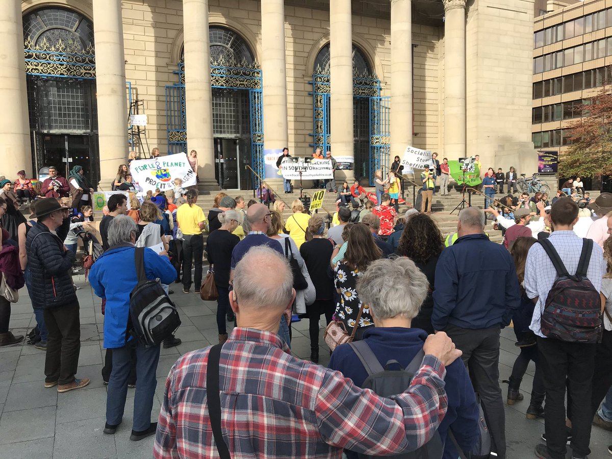 nofracksheff's tweet photo. Solidarity against #fracking right now in #sheffield
#UntilWeWin #WeSaidNO https://t.co/ZB1c75rgQL