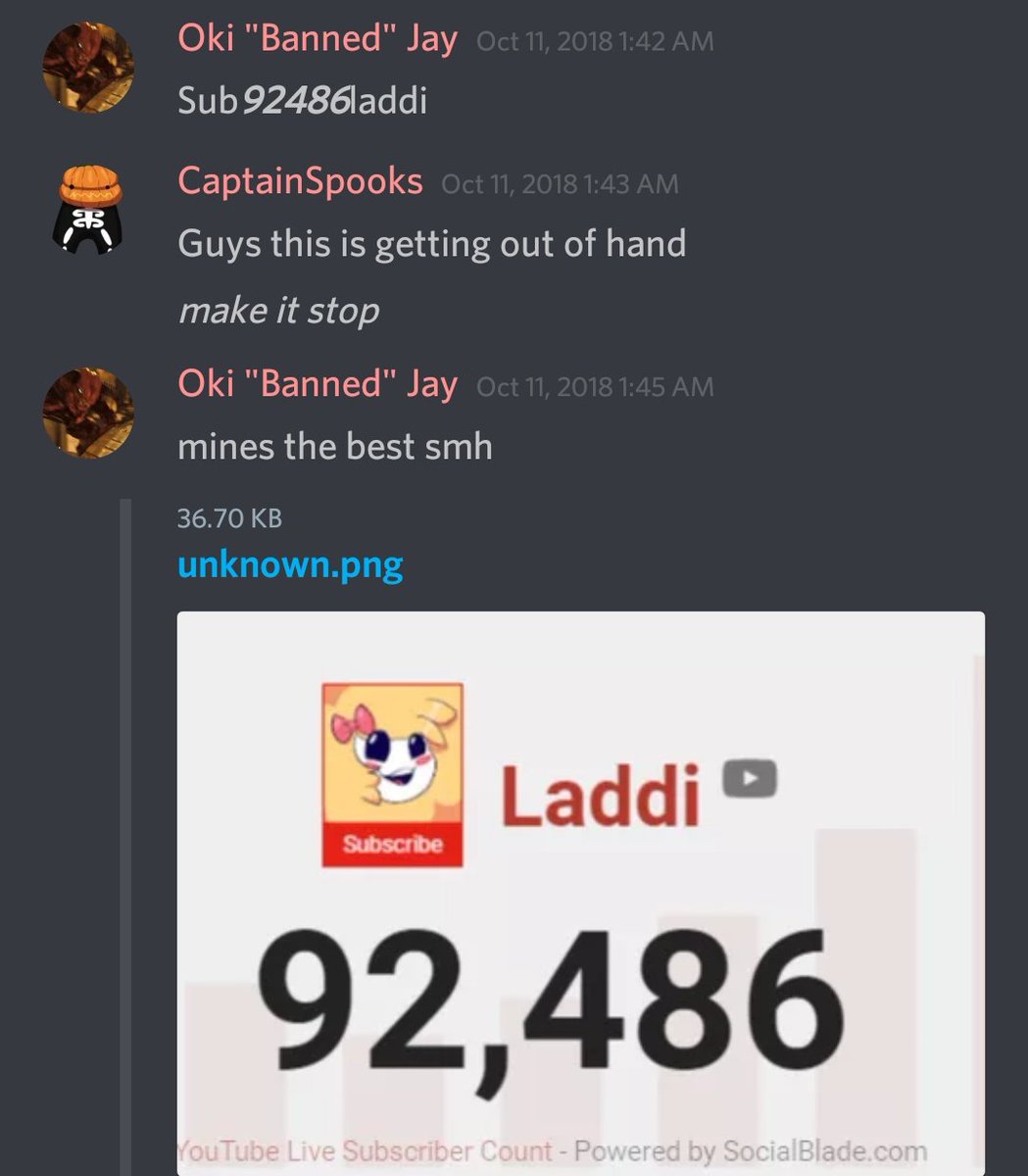 xambersand_old's tweet image. Discord is happy fun times
@TheLaddi