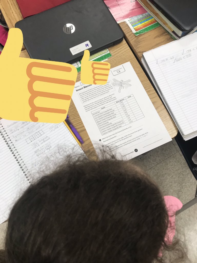 MrsAmbos1's tweet photo. @carpenterrocket 5th grade using insects to help us compare decimals this week! #sciencemathconnections #realworldmath #envisions2 π https://t.co/TfvpiNULNN