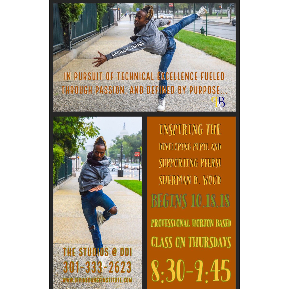 DDINation_'s tweet image. REGISTRATION EXTENDED! 
We want to teach you!!! Sheman D. Wood
@DDI4Him 
•
•
•
#engagingcommunity #divinedanceinstitute
#thisisMDarts #Dance #Register #danceislife #fallsemester #dmv #dancestudio #actingstudio #divinedance #purposedriven #Browngirlsdoballet #brownboysdance