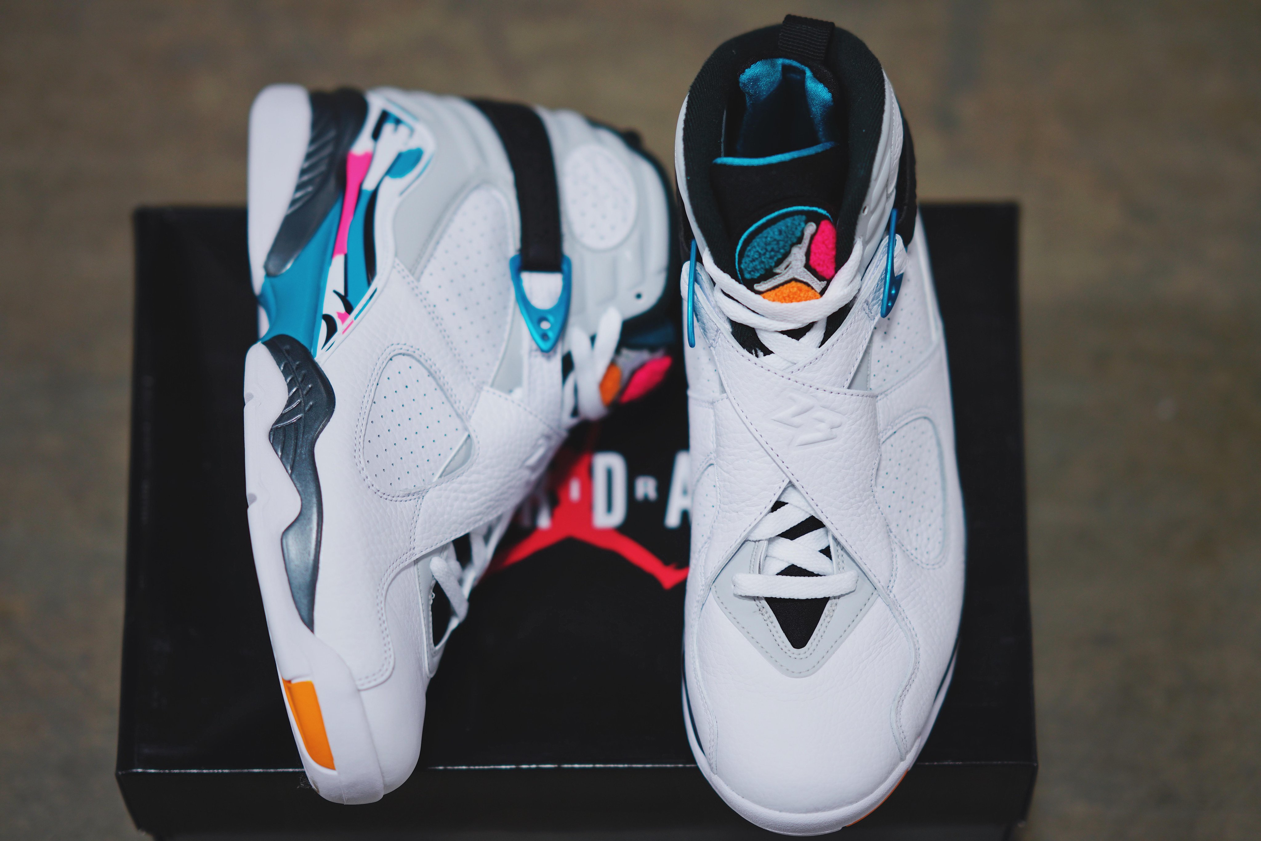 Jordan 8 turbo green on feet deals
