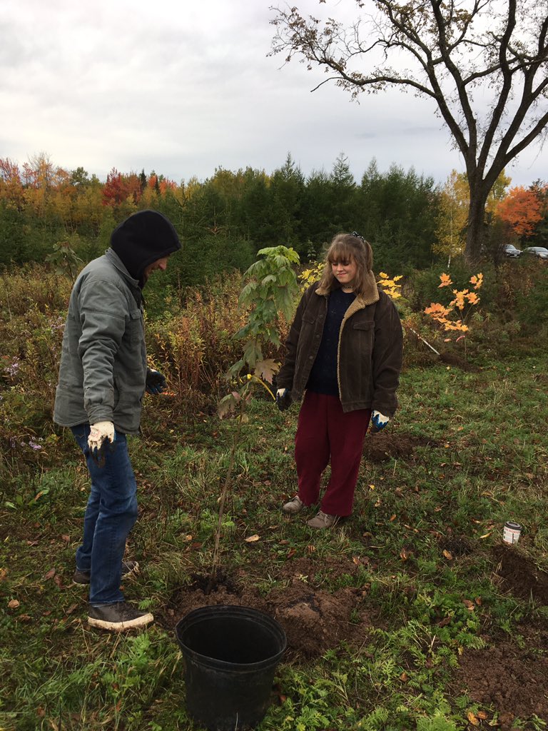 Another successful #tdtreedays in Moncton NB! 150 trees planted in 1hr+. @SanaHubaishy @scott_belton @TDFEF @TD_Canada @LauraLeeBurke6 @JennKane