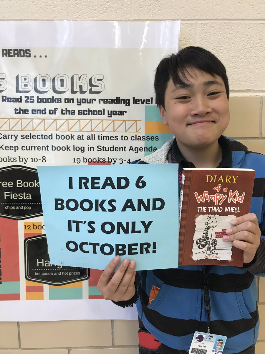 Mead_Reads's tweet photo. The 1st 25 Book Party was a success! ”Free Book Fiesta”! Ss played games, picked out a new book, & had some chips/pop. So proud of the 97 students who read 6 books by Oct. 8th! AMAZING!#meadreads https://t.co/cPm9QeNOJE