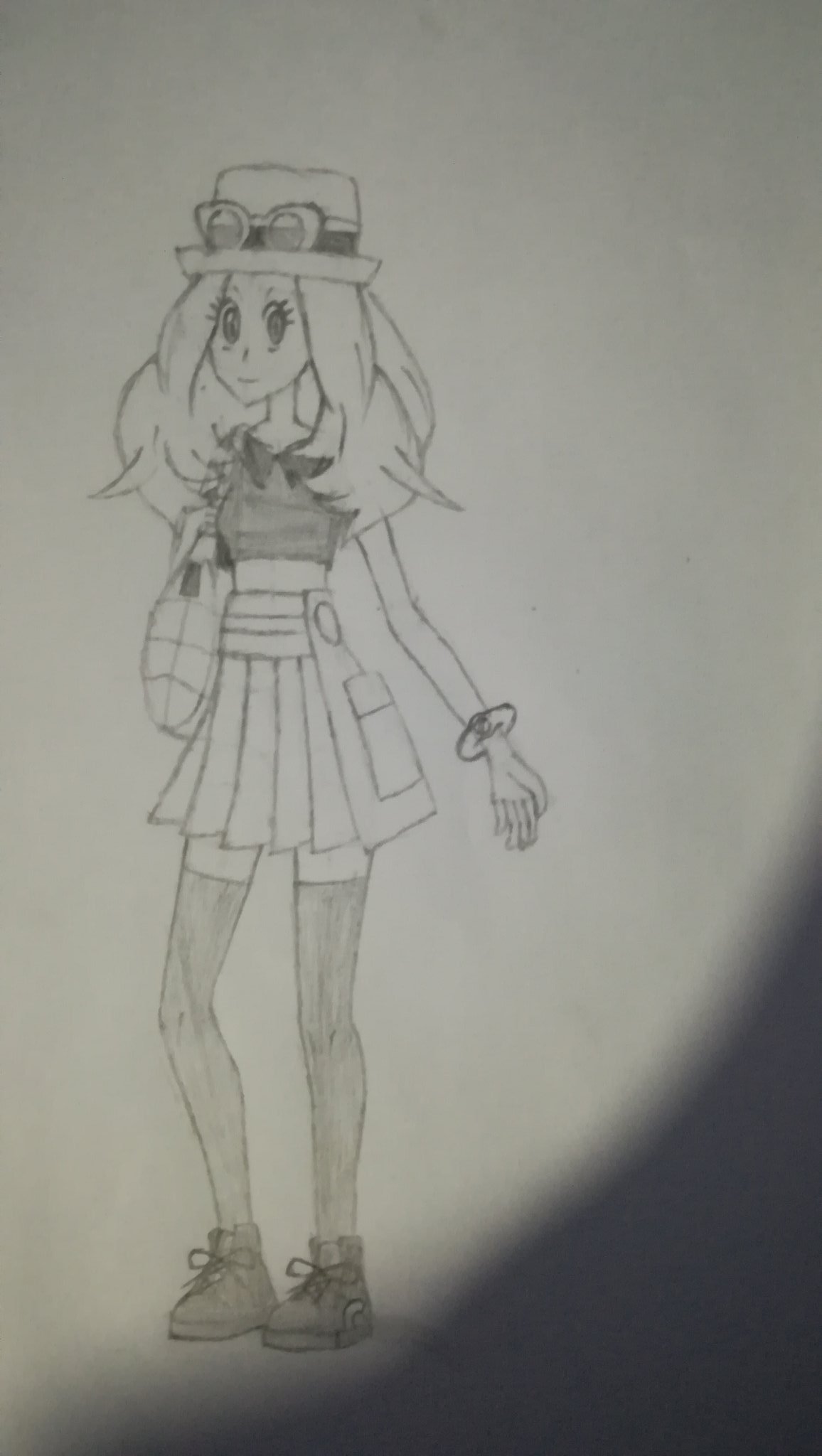 Vrok ポケモントレーナー版深夜の真剣お絵描き60分一本勝負 Decided To Join In The Fun Of That Art Challenge Because Why Not I Should Really Draw Something For Xy S 5th Anniversary Full Body Sketch Of Serena Ain T Kalos